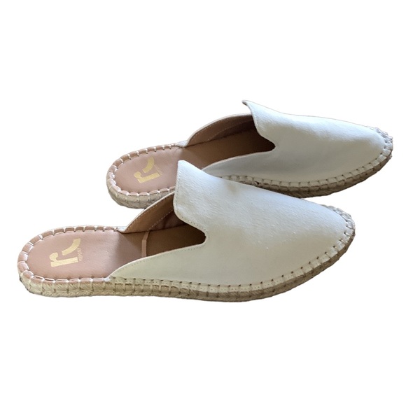 Report Shoes - Worn‎ Once Report Espadrille Slides OFF White Canvas size 9